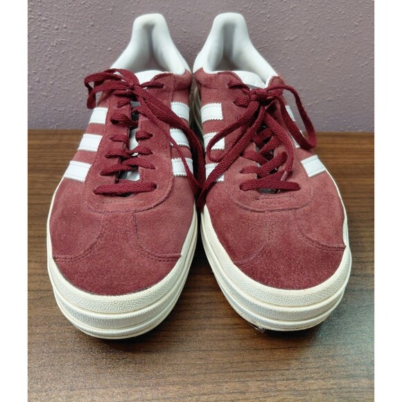 Adidas Gazelle Bold Shadow Red Maroon Burgundy White HQ6892 Size 8.5 - Picture 1 of 11